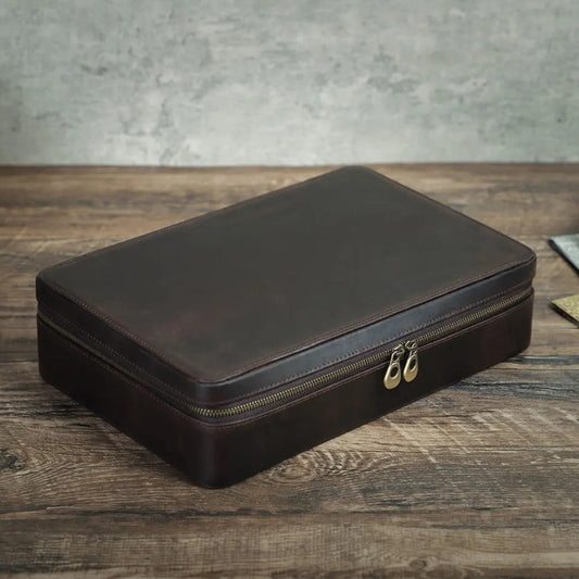 Boîte de rangement 12 montres en cuir2