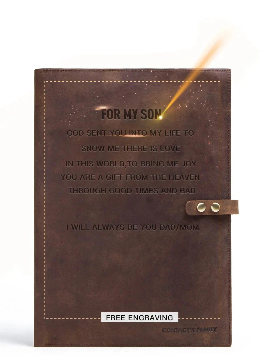 Porte-documents en cuir avec étui iPad et porte-stylos personnalisable