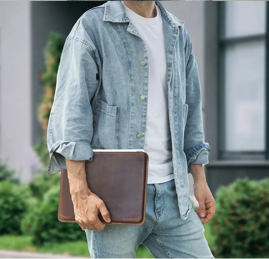 Housse en Cuir pour iPad Pro et iPad Air marron