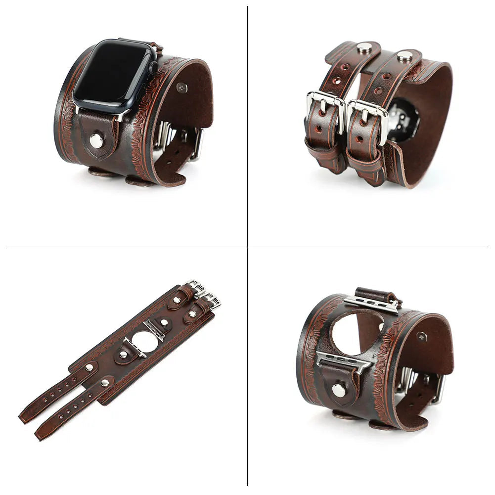 Bracelet en cuir personnalisable pour Apple Watch