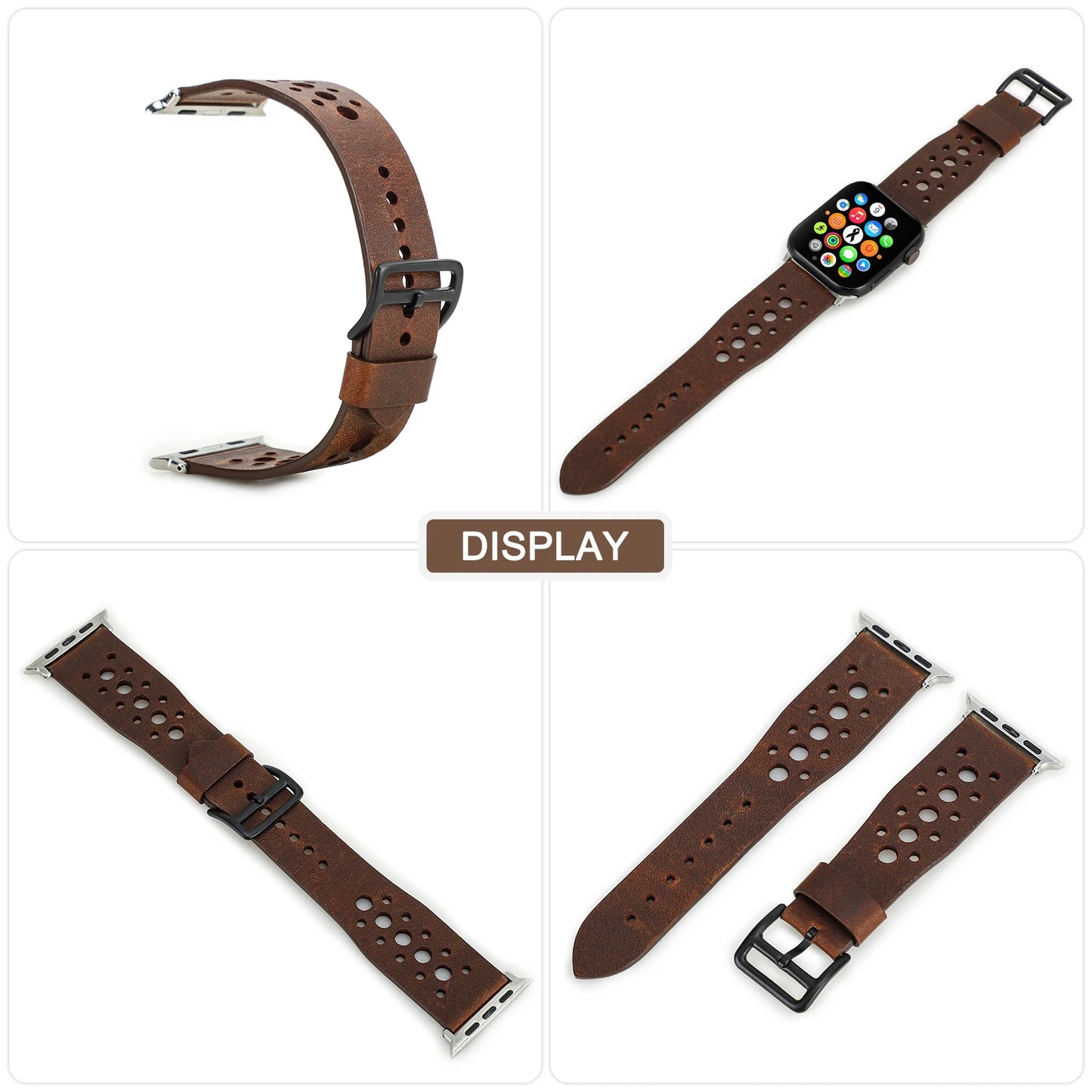 Bracelet en cuir personnalisable pour Apple Watch