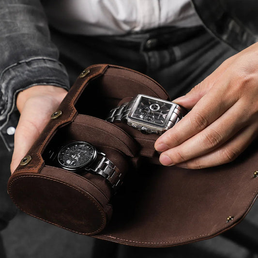 Étui en cuir personnalisable pour montres