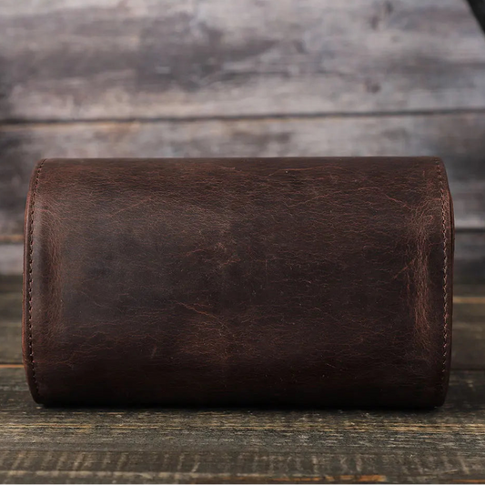 Étui à montres en cuir personnalisable – 2 emplacements