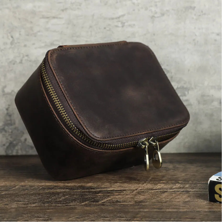 Boîte de rangement en cuir pour montre et bijoux 2