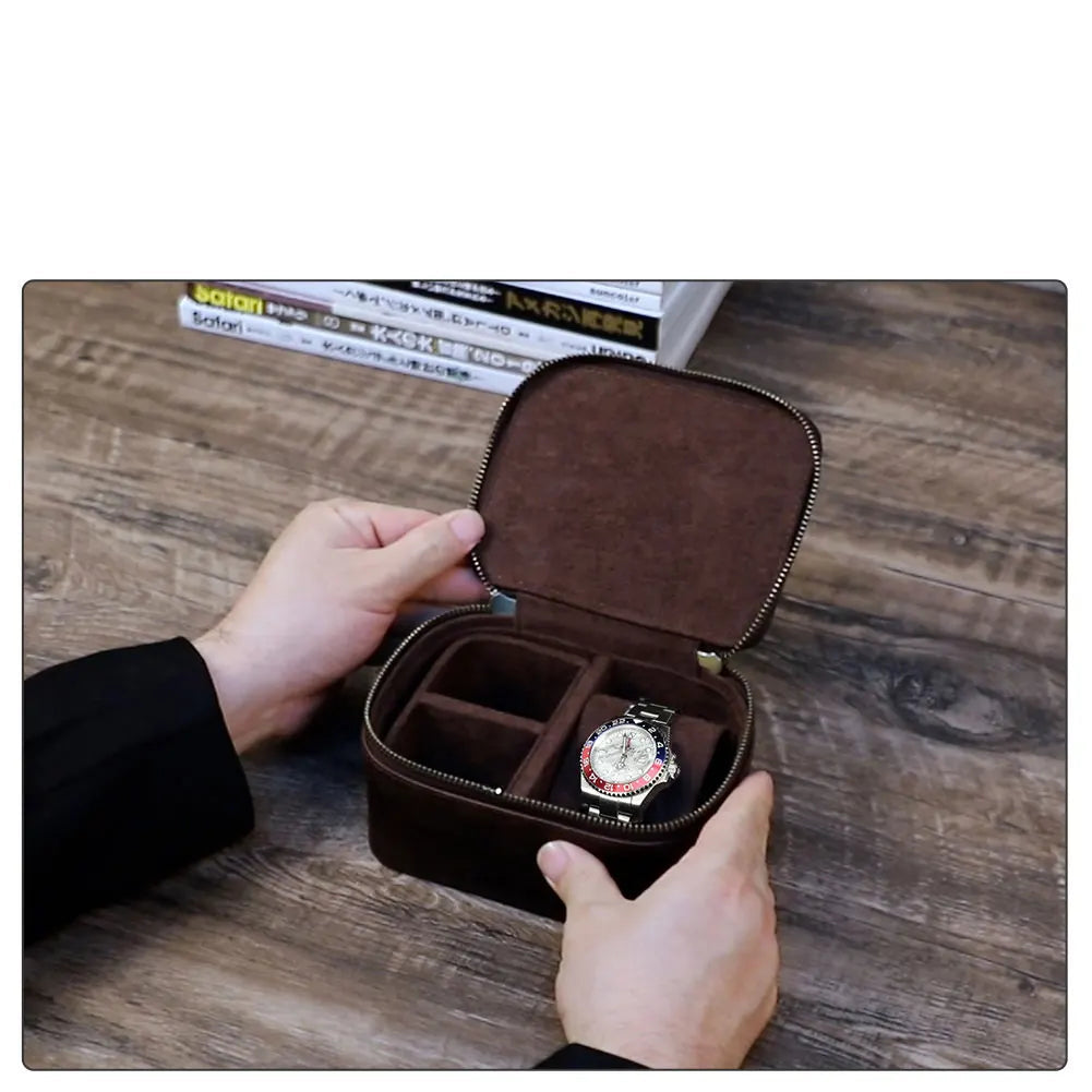Boîte de rangement en cuir pour montre et bijoux 3