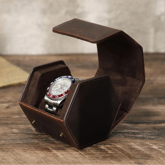 Boîte de rangement en cuir pour montre unique