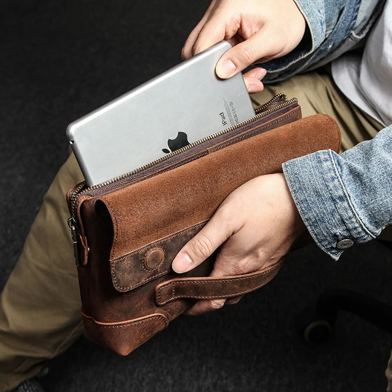 Housse en cuir pour iPad Mini 6 – Étui de protection avec poignée