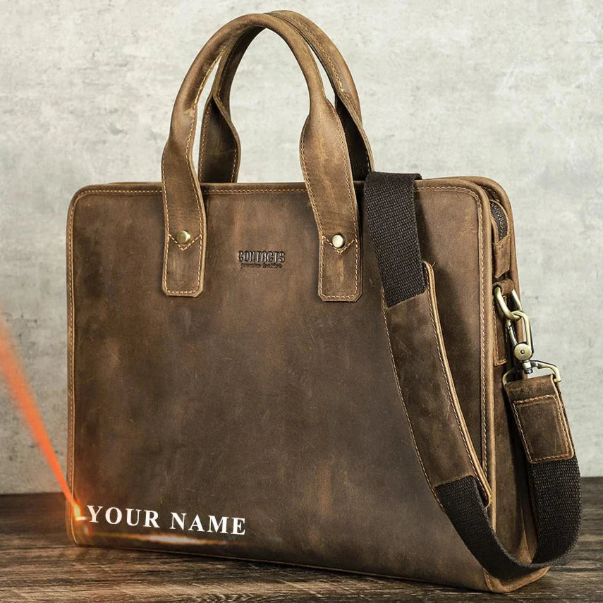 Sac ordinateur en cuir pour MacBook Pro et MacBook Air 13-14 pouces