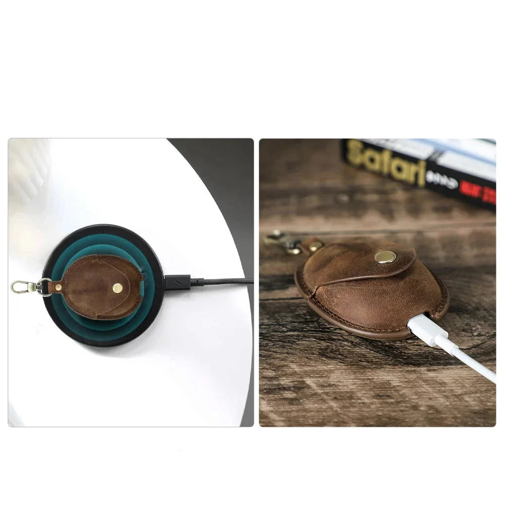 Étui en Cuir pour Huawei FreeBuds 5 café2