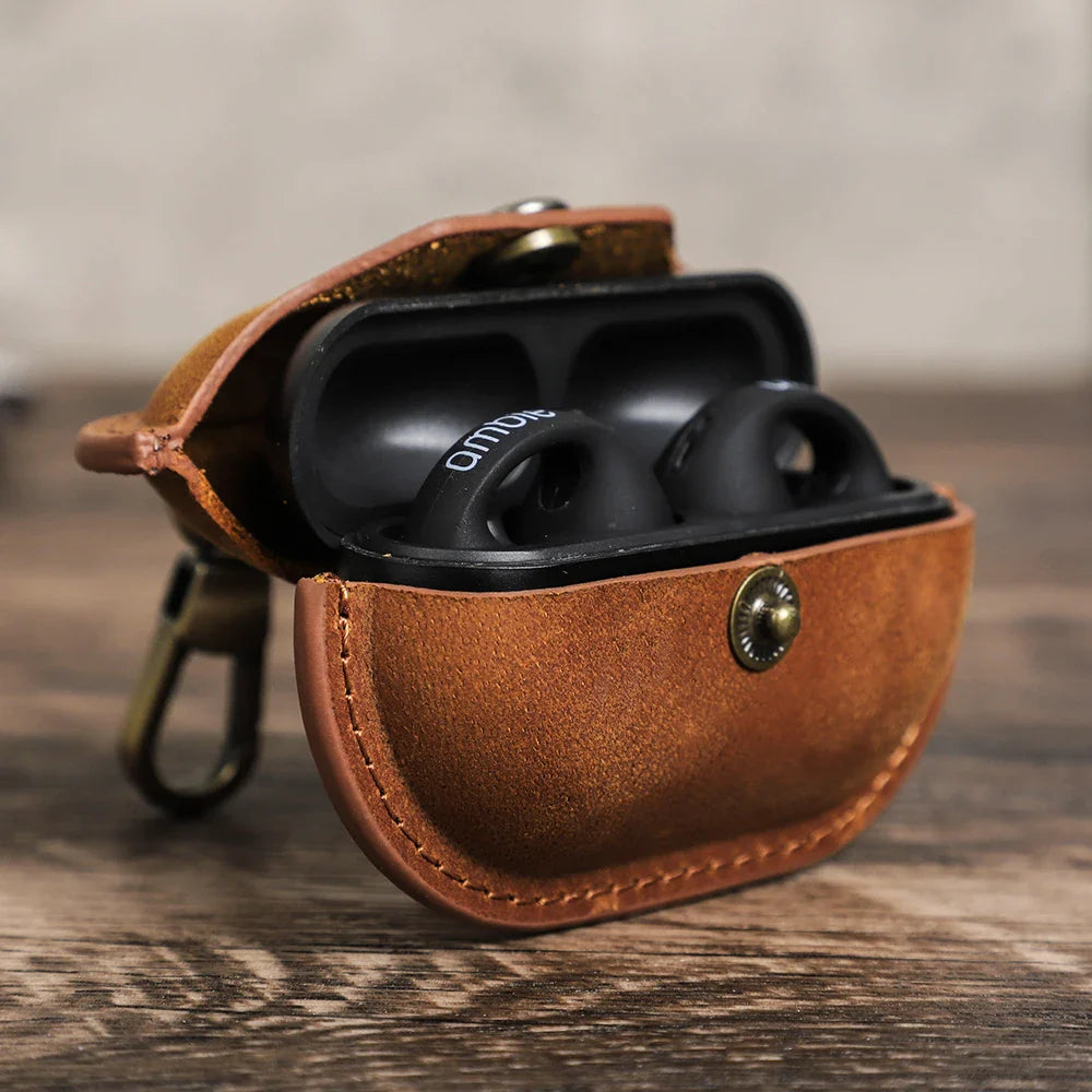 Étui en Cuir pour Écouteurs Sony Ambie marron
