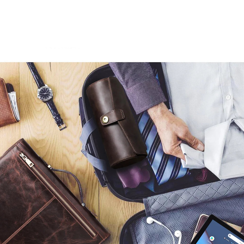 Étui en cuir pour montres, bagues et boutons de manchette img3