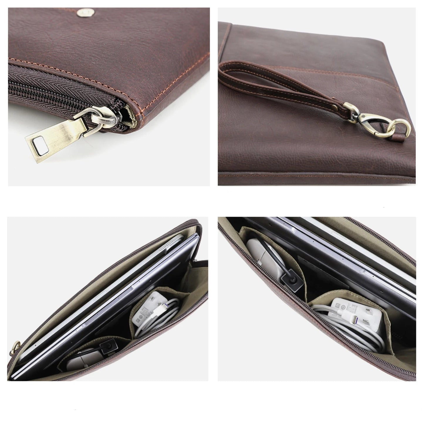 Étui en cuir vintage pour ordinateur portable – Compatible MacBook Pro 14,2" et tablettes 11"  img3