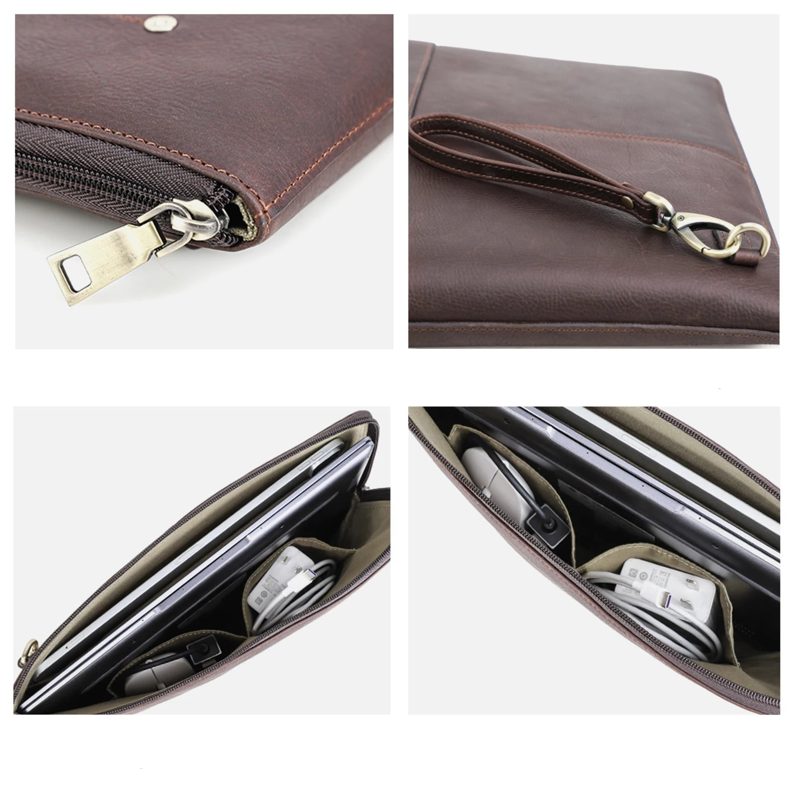 Étui en cuir vintage pour ordinateur portable – Compatible MacBook Pro 14,2" et tablettes 11"  img3