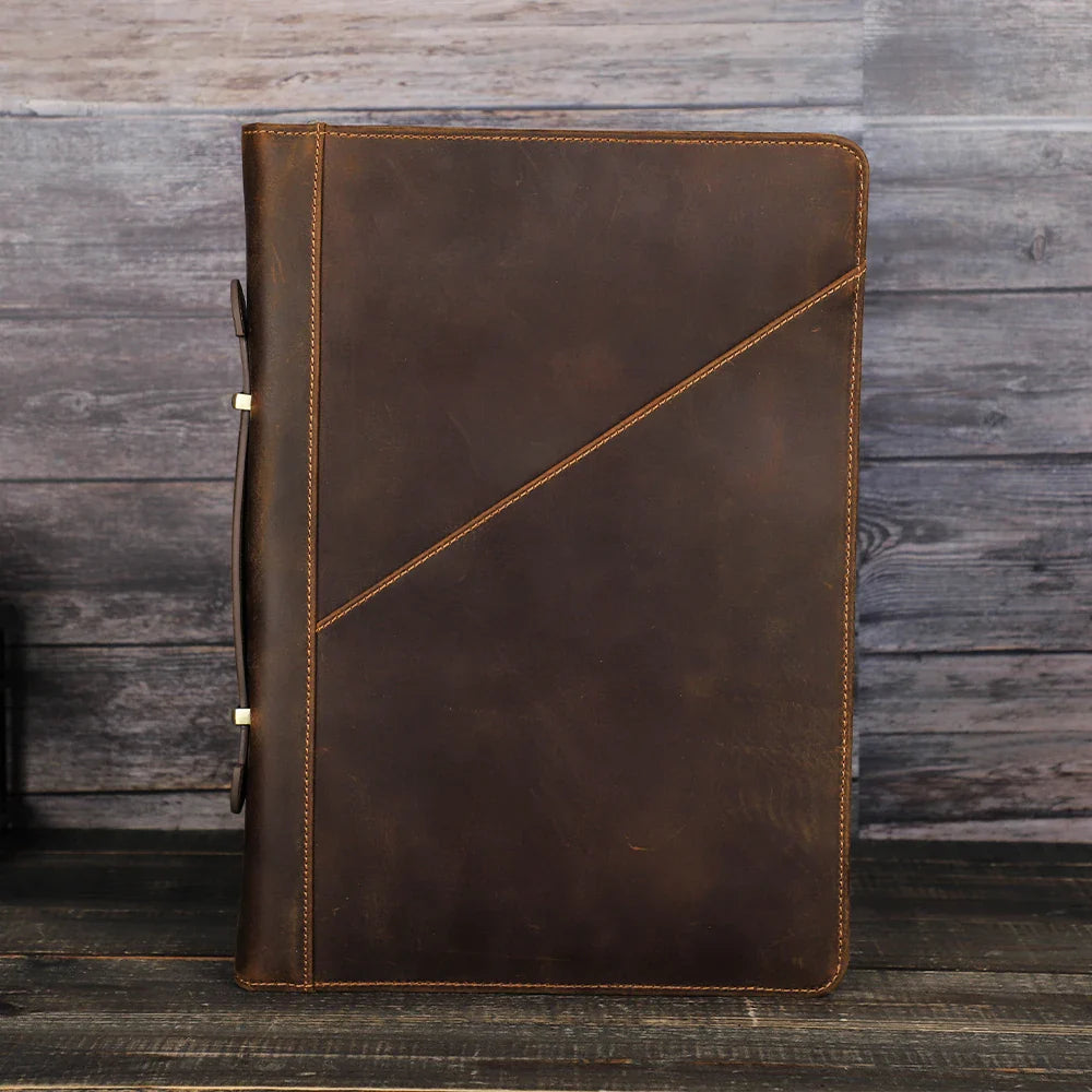 Étui pour MacBook Pro 13, 14 et 16 pouces en cuir marron café